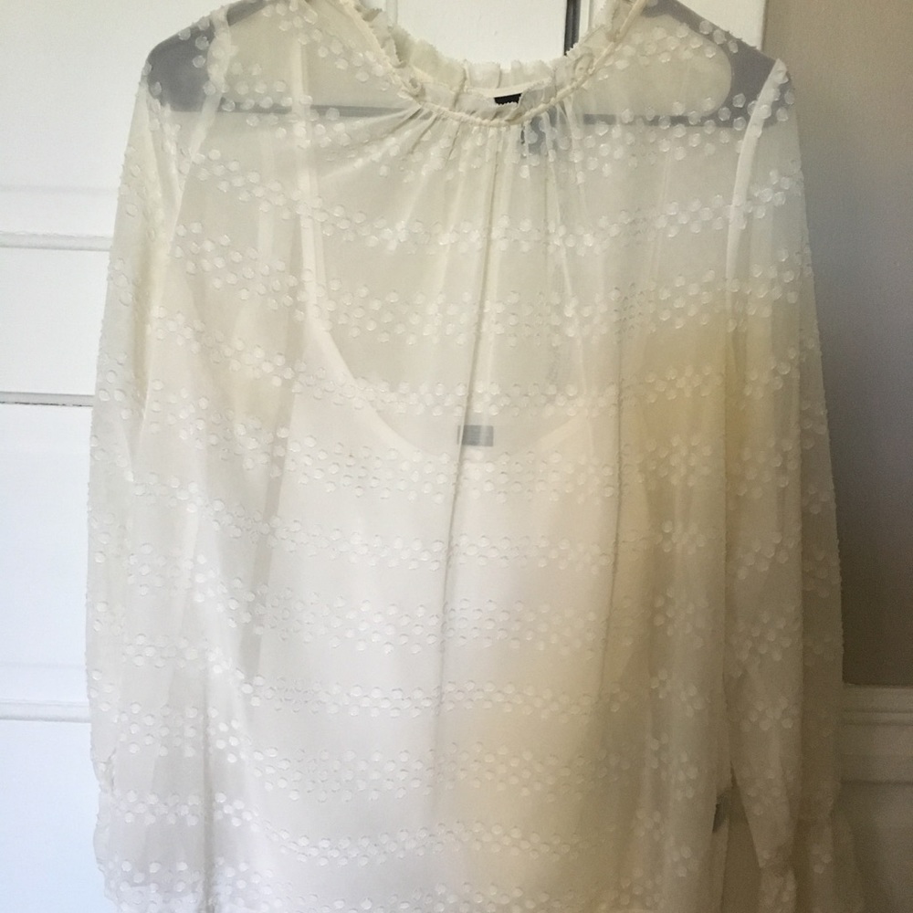 Liz Claiborne Career Polka Dot Blouse with Cami